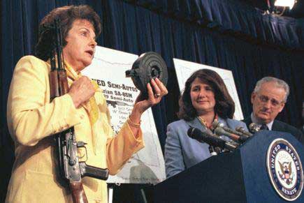 Image result for feinstein with ak47